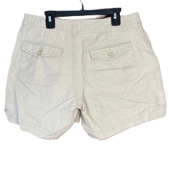 Gloria Vanderbilt Women’s Beige Linen Blend Shorts Size 6 - Picture 2 of 11